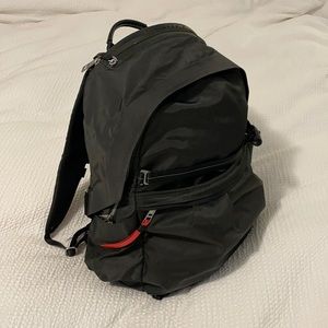 Lululemon backpack, black with red